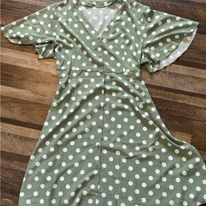 Green Polka Dot Dress